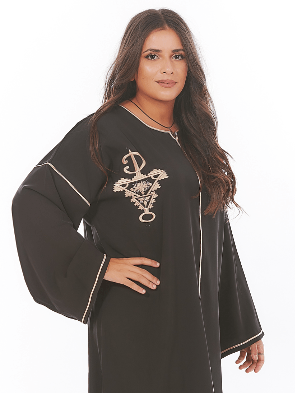 Abaya Afzim à broderie berbère