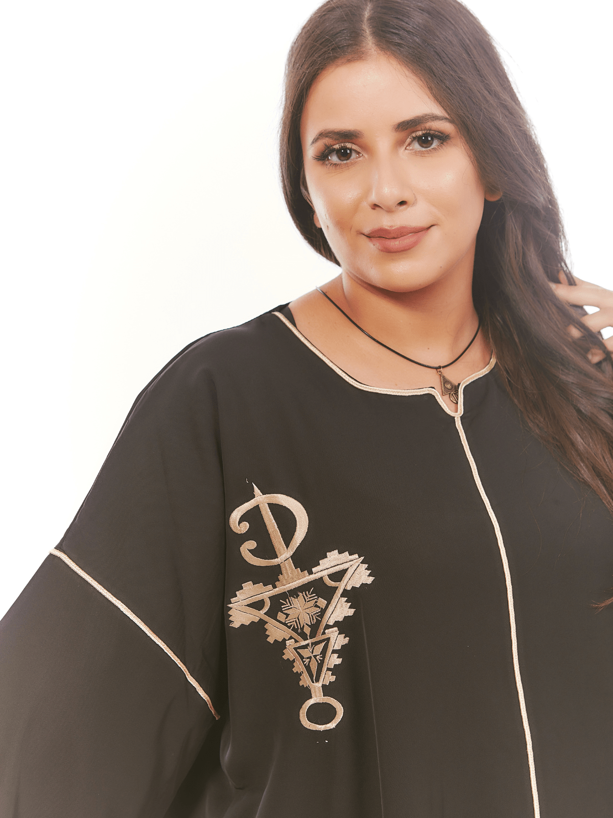 Abaya Afzim à broderie berbère