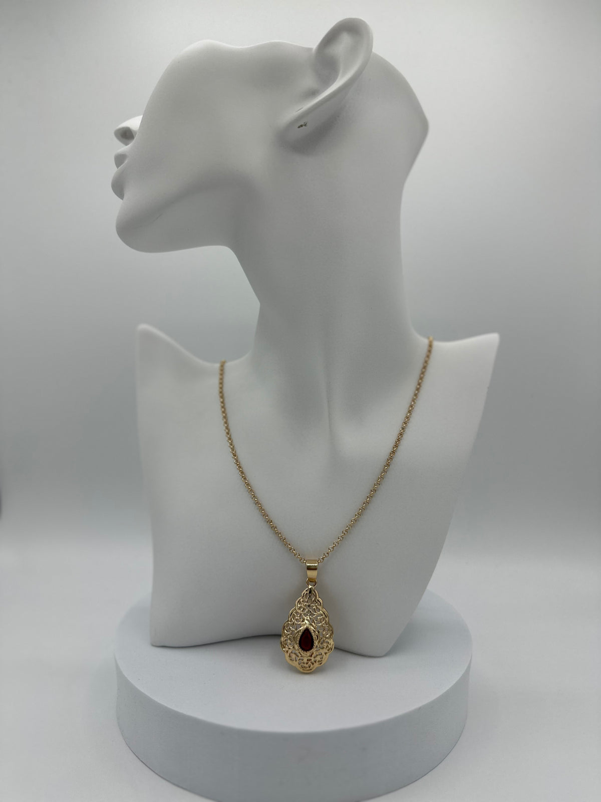 Collier traditionnel algérien Pierre colorée