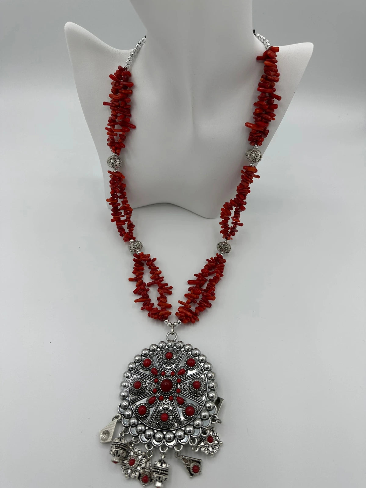 Collier Kabyle Broche Rouge