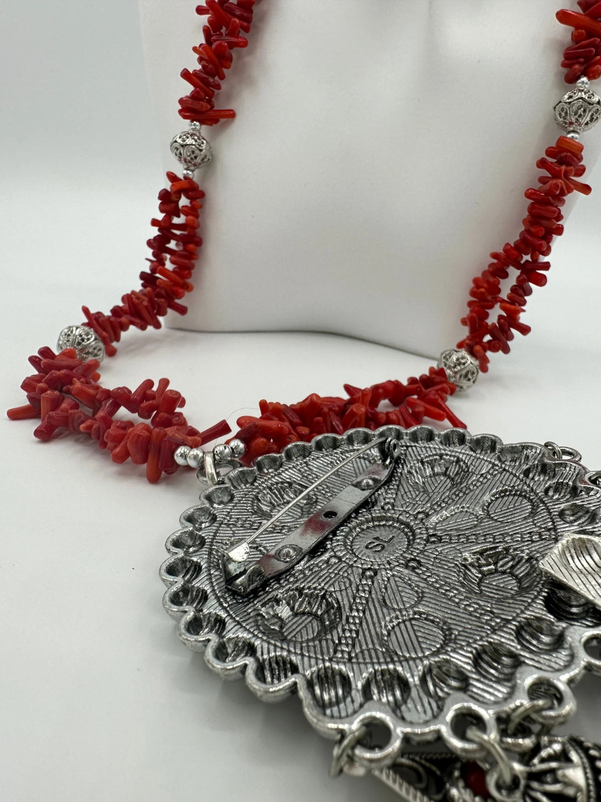Collier Kabyle Broche Rouge