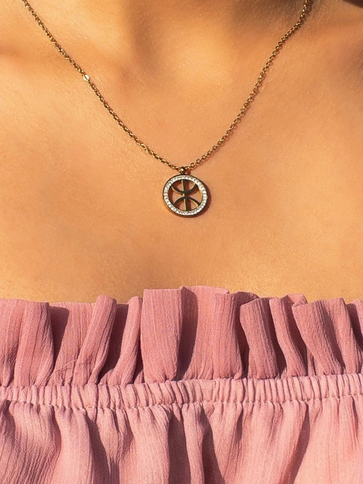 Collier Yaz encerclé à strass