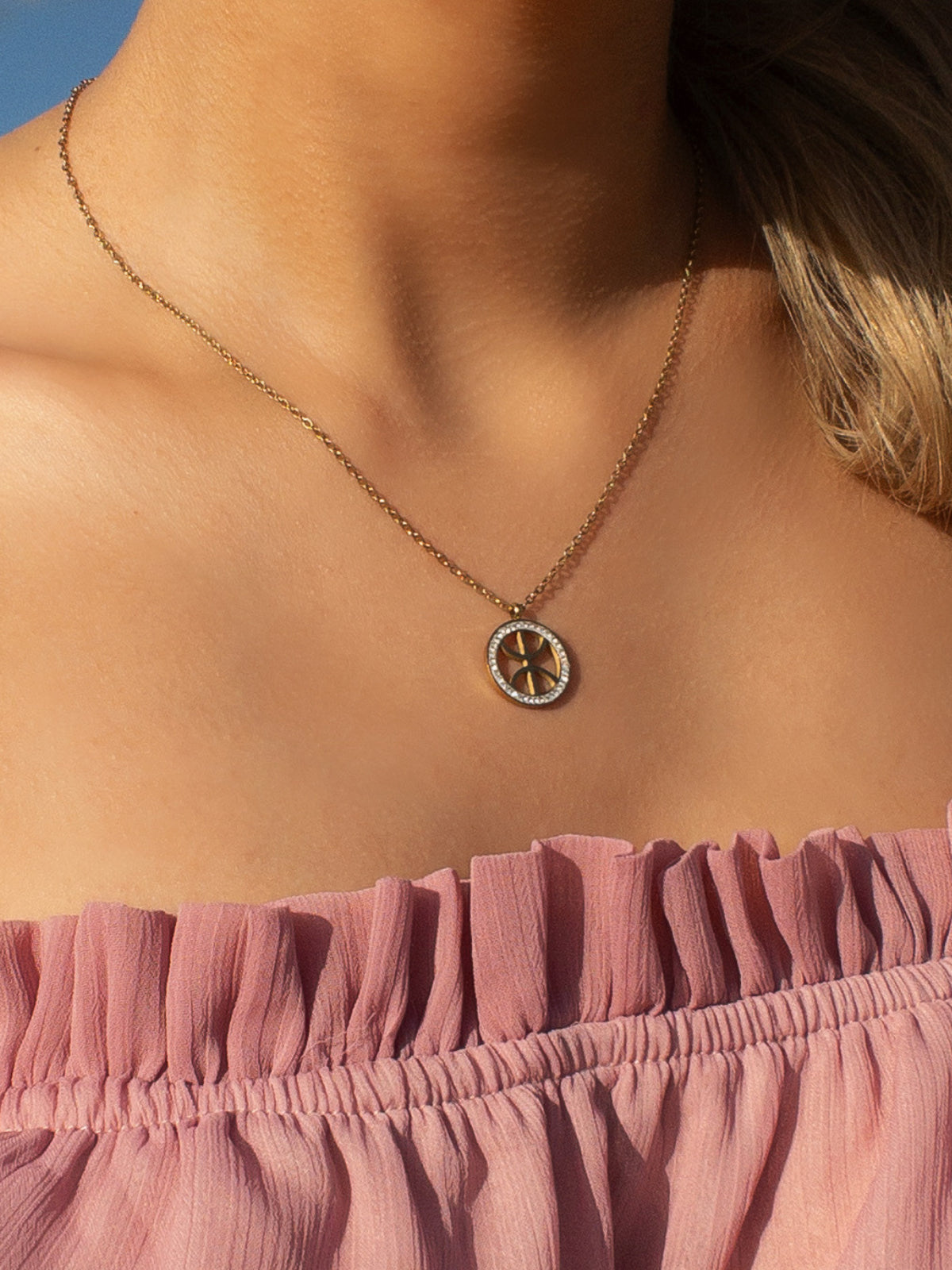 Collier Yaz encerclé à strass