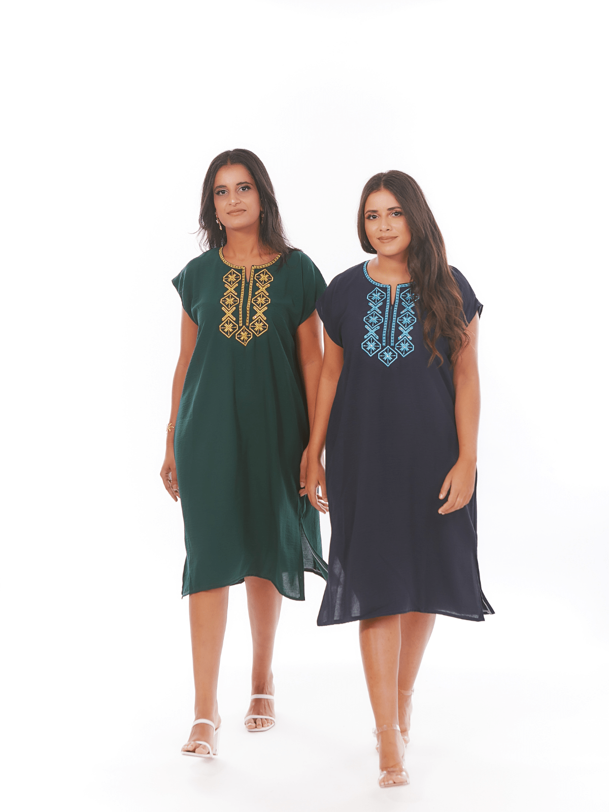 Robe d’hôtesse midi Tuda à broderie