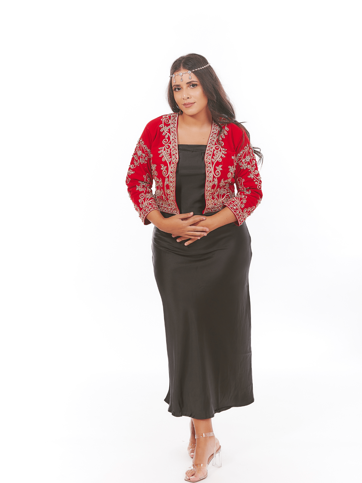 Veste de karakou brodée courte