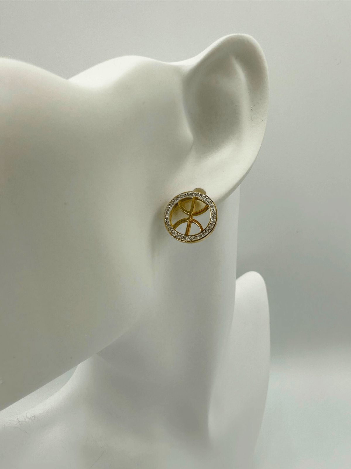 Boucles d’oreilles Yaz encerclé à strass