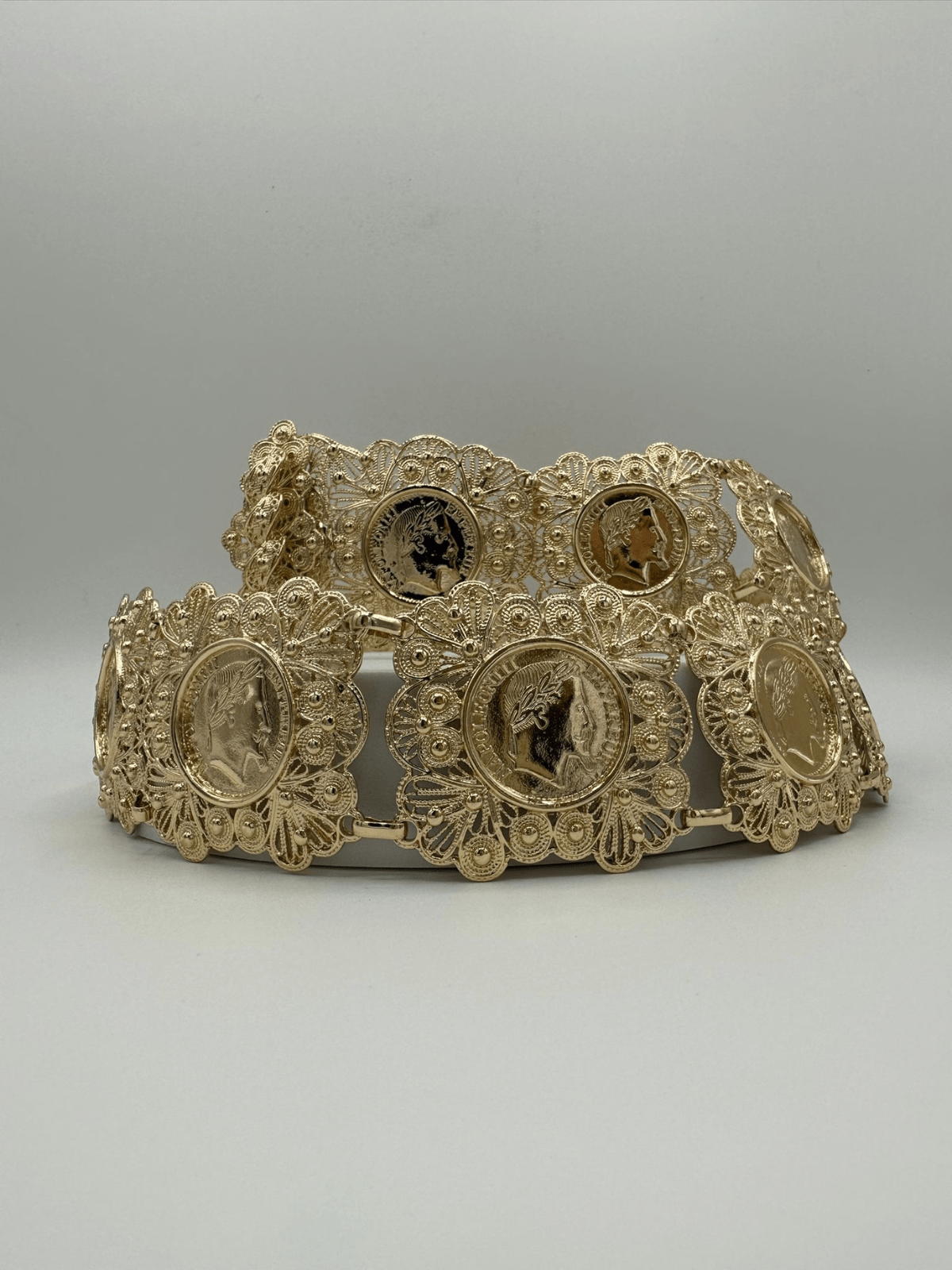 Ceinture traditionnelle à rosaces rectangulaires