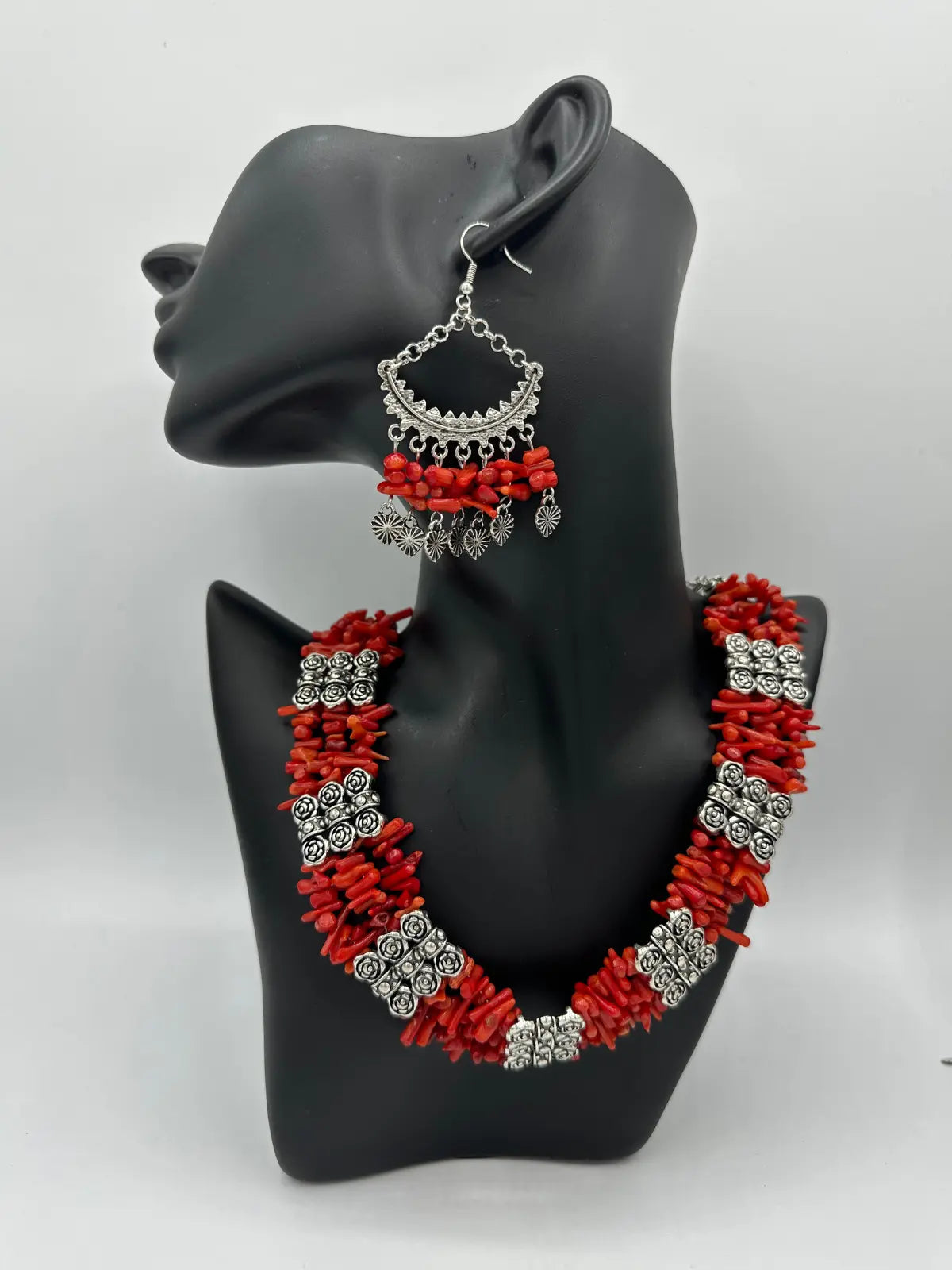 Parure Kabyle Fantaisie - Corail Taldjit