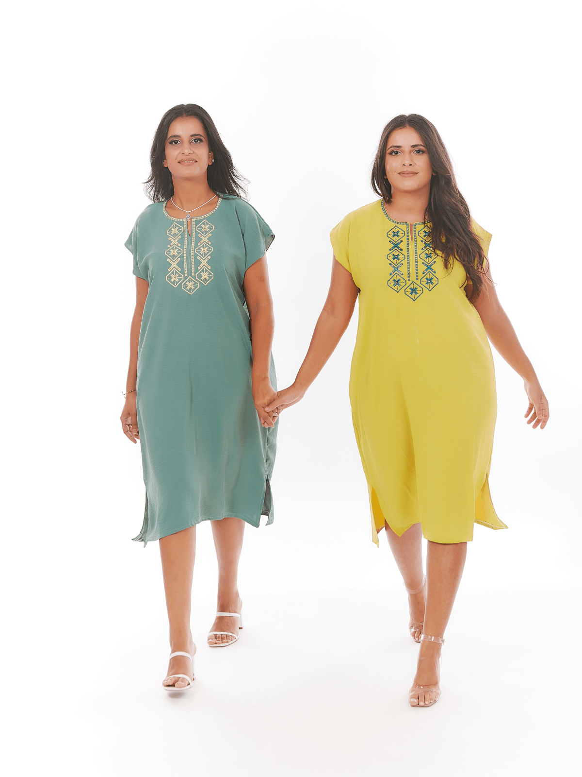 Robe d’hôtesse midi Tuda à broderie