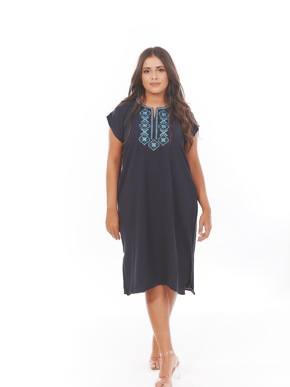 Robe d’hôtesse midi Tuda à broderie