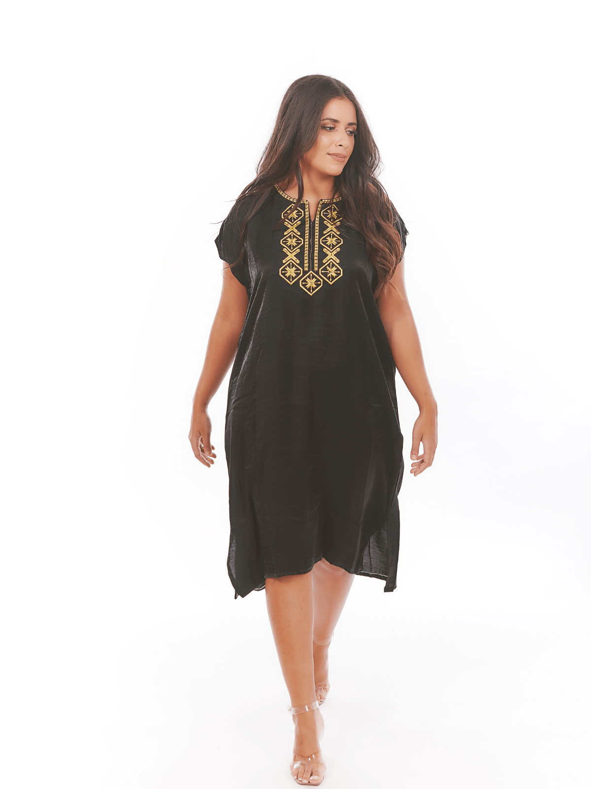 Robe d’hôtesse midi Tuda à broderie