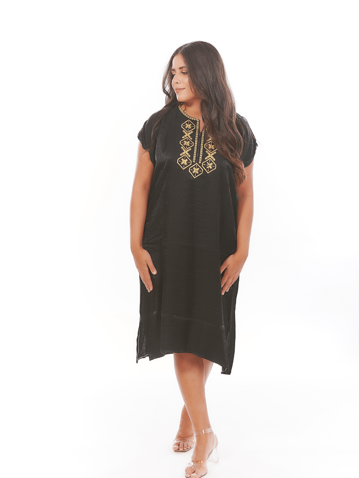 Robe d’hôtesse midi Tuda à broderie