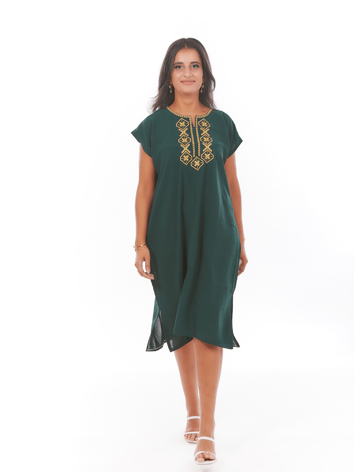 Robe d’hôtesse midi Tuda à broderie