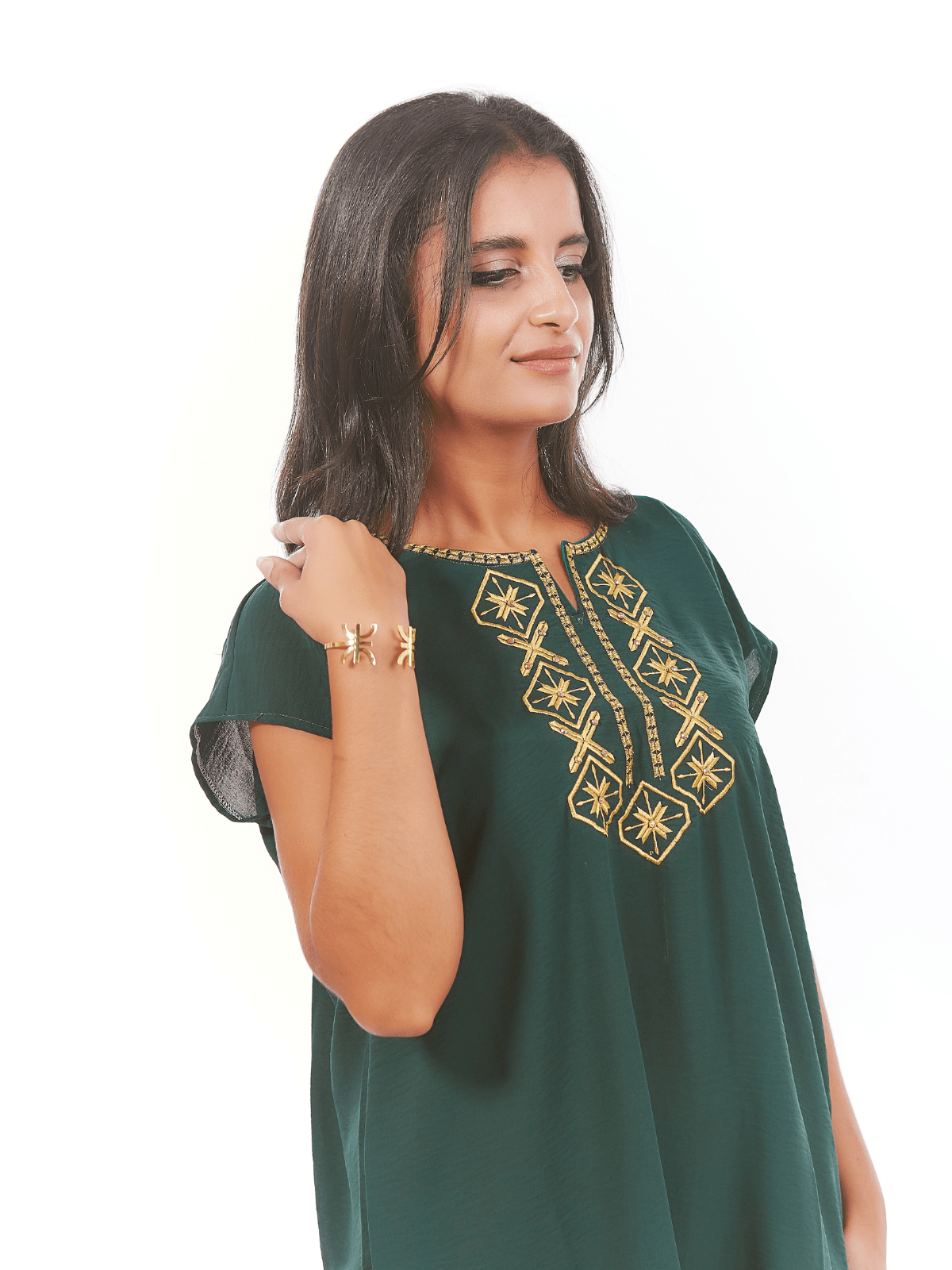 Robe d’hôtesse midi Tuda à broderie