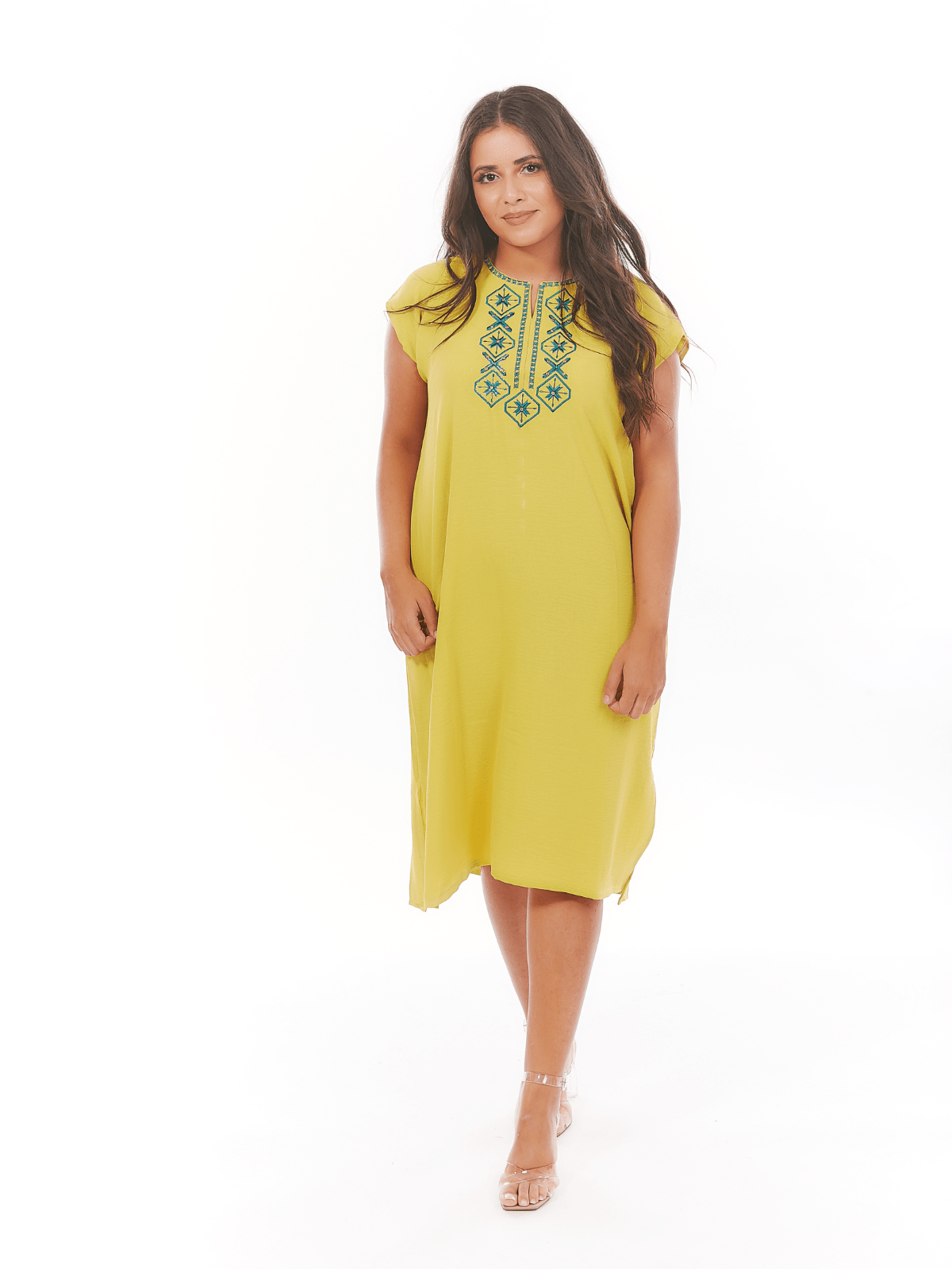 Robe d’hôtesse midi Tuda à broderie