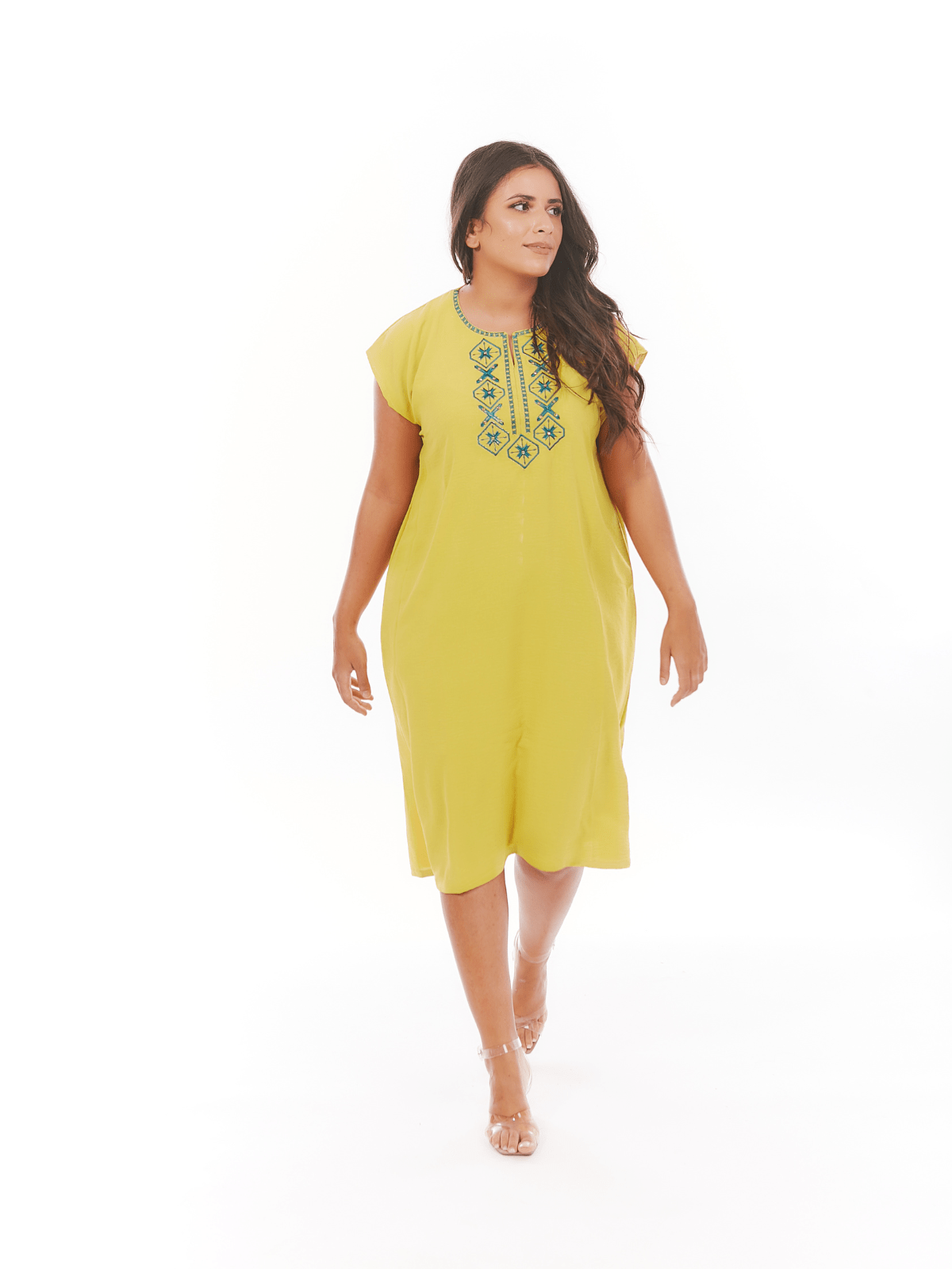 Robe d’hôtesse midi Tuda à broderie