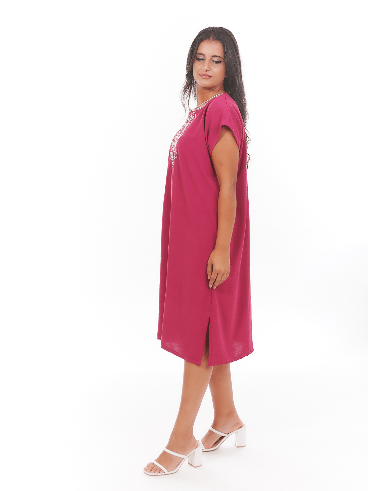 Robe d’hôtesse midi Tuda à broderie