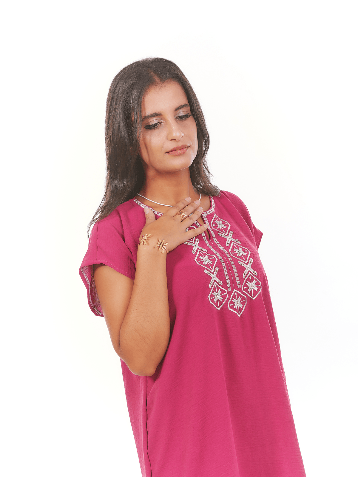 Robe d’hôtesse midi Tuda à broderie