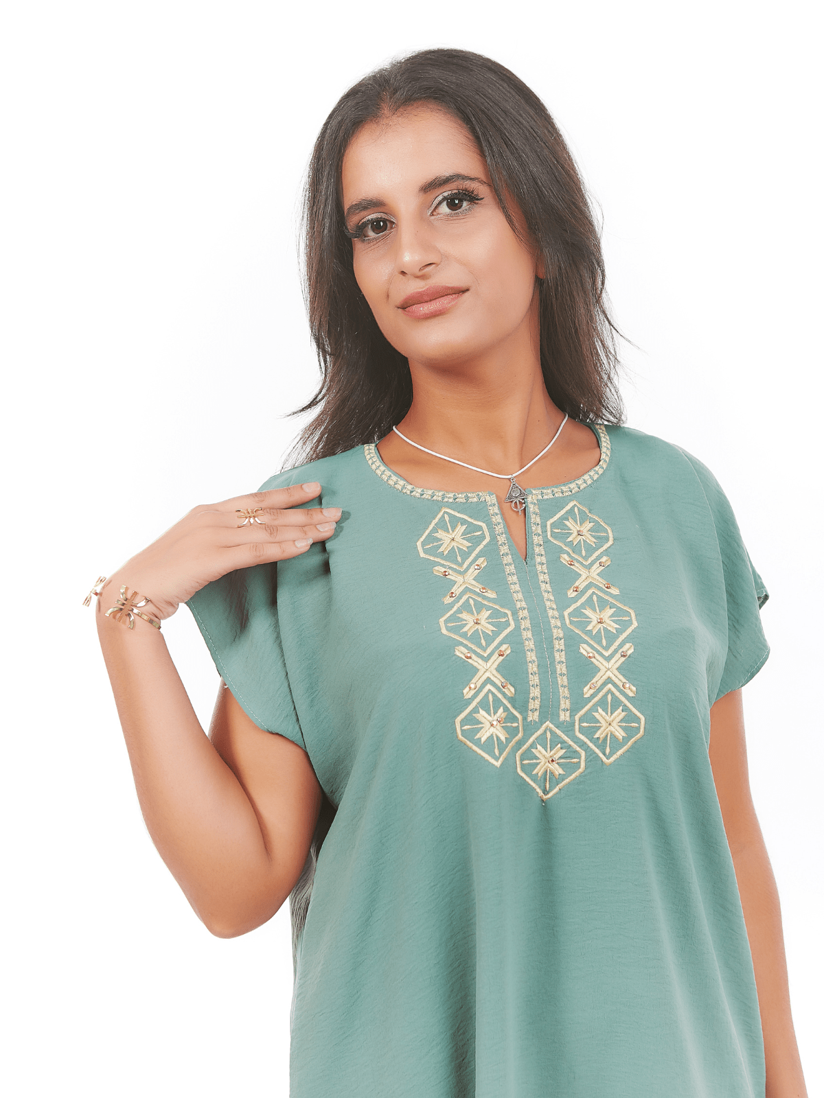 Robe d’hôtesse midi Tuda à broderie