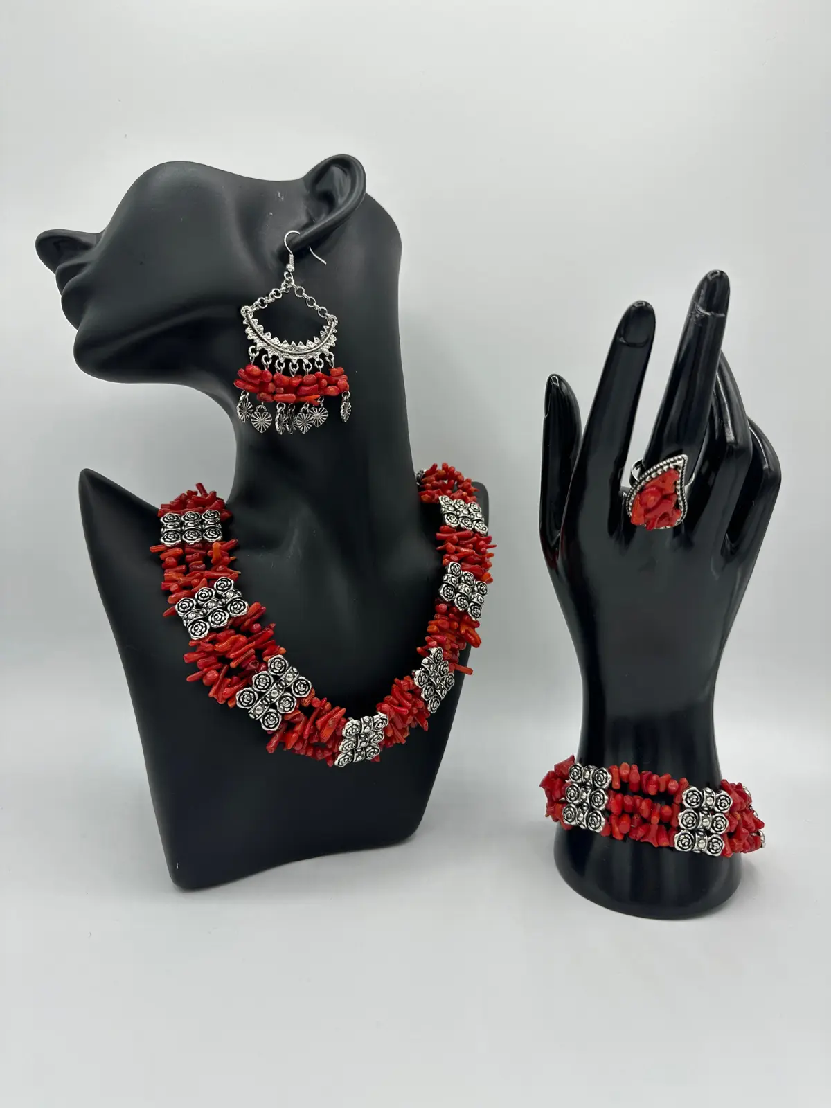 Kabyle Fantaisie Set - Coral Taldjit - Jewellery &amp; accessories